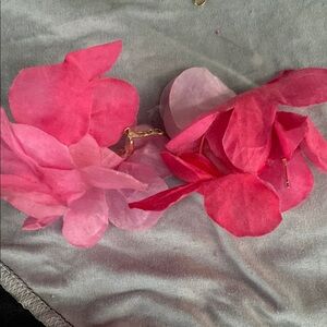 Elegant Pink Floral Earrings